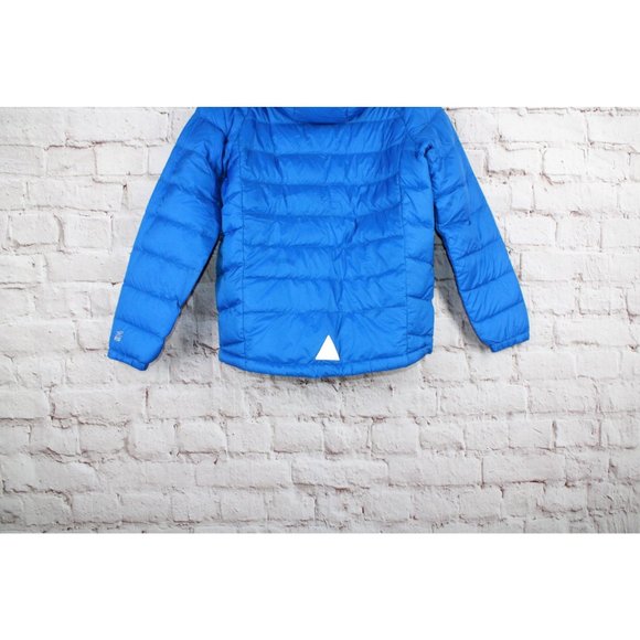 LL Bean Ultralight 650 Deep Sapphire Nylon Down Hooded Winter Jacket L14-16 - Picture 7 of 9